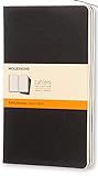 Moleskine QP316 - Pack de 3 cuadernos de rayas, L 13 x 21, negro