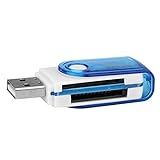 OcioDual Multi Lector de Tarjetas USB 2.0 con Tapa para SDHC MMC MicroSD TF Micro SD USB Flash
