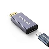ELUTENG Adaptador USB C hembra a HDMI macho con cable USB C, 4K 60HZ Mini USB C a HDMI (Compatible con Thunderbolt 3) 10Gbp/s Velocidad USB C a HDMI Conector convertidor para PC tipo C