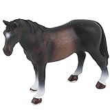 Zerodis Realistic Horse Figures Plastic Horse Toy Papiso ea Maiketsetso ea Liphoofolo Tse Hlaha Moetso oa Thuto ea Limpho tse Setetsoeng Bana ba Banyane(#3)