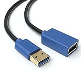 JAMEGA – Cable Alargador USB 3.0 0,5m – 5 Gbps Cable Extension USB 3.0 Tipo A Macho a A Hembra Alta Velocidad con Impresora, Cámara, Teclado, Hub, Pendrive, Disco Externo, Gafas VR, Ordenador y Otros