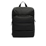 MISAKO Poof mochila para portátil acolchada en nylon (15,6') - Mochila para portátil - Portaordenador de moda mujer con compartimentos Poof Negro 42 X 31 X 13 cm