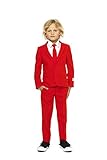 Banna ba OppoSuits ba Suit Business Suit Pants Set, Red Devil, 6 bakeng sa Bashemane