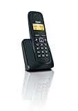Gigaset A120 - Teléfono Inalámbrico, Agenda de 50 Contactos, Pantalla Iluminada, Color Negro