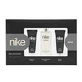 NIKE - Perfumy, pudełko upominkowe dla mężczyzn, opakowanie 3 sztuk (perfumy 75 ml + woda po goleniu 75 ml + żel do kąpieli 75 ml)