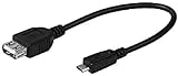Vivanco CAM 17 - Cable USB (de Conector Micro USB a USB, función Host On The Go), Color Negro