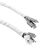 AmazonCommercial - Tubo organizador de cables universal, 10 m, blanco