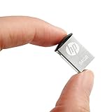 HP Memoria USB GB USB 2.0 Super Mini Metal, a Prueba de Golpes, a Prueba de Salpicaduras, a Prueba de Polvo, Discos Flash Drives v222 W hpfd222 W - 64, Color Plata