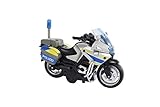 Kids Globe 510247 - Moto de policía con luz y Sonido, Motor de retracción, Juguete de plástico, Incluye Pilas