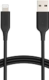 Amazon Basics - Cable Lightning a USB-A, colección de avanzada, cargador para iPhone certificado por MFi, color negro, 0,9 m