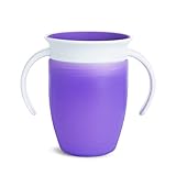 Munchkin Miracle 360° Vaso de Entrenamiento con Asas, Morado (Purple), 207 ml
