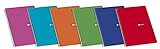 Enri 100430104 - Cuaderno rayado, A5, 80 hojas, Pack 10 Cuadernos, colores aleatorios, 4º
