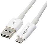 Amazon Basics - Cable USB tipo C a USB-A 2.0 macho (2,7 m), color blanco
