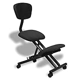Ергономічний стілець (зроблено в Італії) з опорою для колін і спинкою, також підходить для високих людей (до 190 см). Ідеально підходить для сидячих працівників. Нахил сидіння/наколінник регулюється