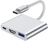 Adaptador USB C a HDMI, tipo C a HDMI, adaptador multipuerto USB 3.1 tipo C USB C 4K HDMI digital AV multipuerto adaptador para MacBook, Chromebook Pixel y más portátiles tipo C