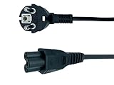 DIGITAL SQUARE Cable de Alimentación 1.8m para Portátiles, 3Pin AC Enchufe UE a C5, 10A 250V para Cargadores de Ordenador portátil, Escáneres, Impresoras, Monitores de TV LED, Azul real