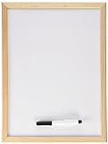 Makro Paper PM601 - Pizarra blanca con marco de madera, 30 x 40 cm