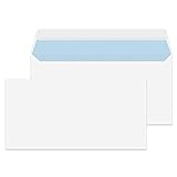 Purely Everyday - Enveloppe DL (500 unités, 110 x 220 mm, 100 g / m², fermeture auto-adhésive), blanc