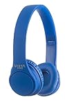 Vieta Pro Wave – Auriculares inalámbricos (Bluetooth, radio FM, micrófono integrado, entrada Auxiliar, reproductor Micro SD, plegables, autonomía 12 horas) azul