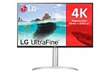 LG 32UN650-W - Monitor UltraFine 4K UHD 32 pulgadas, Panel IPS: 3840x2160, HDMIx2, DisplayPortx1, 16:9, 1000:1, 350nit, 60Hz, 5ms, HDR10, Conectividad Universal, Inclinación Ajustable, Color Plata