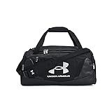 अंडर आर्मर UA निर्विवाद 5.0 डफ़ल एसएम, वाटर रेज़िस्टेंट स्पोर्ट, आरामदायक और बहुमुखी यूनीसेक्स डफ़ल बैग, काला, एक आकार
