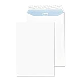 Premium Office - Paquete de sobres con cierre autoadhesivo (C4, 229 x 324 mm, 20 unidades), color blanco
