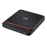 LaCie Portable SSD, 2 TB, Disco duro externo portátil, 2.5', USB-C, USB 3.0, Mac, PC, 3 años Rescue Services (STHK2000800)