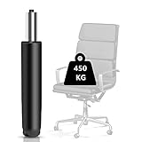 Baasha Ressort à gaz de rechange pour chaise de bureau, 450 kg, amortisseur à gaz pour chaises pivotantes, chaises et chaises de bureau, réglable en hauteur (en noir)
