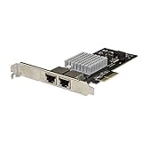 StarTech.com 2-Port 10G PCIe Network Card - PCI Express 10GBASE-T & NBASE-T NIC me Intel-X550AT 10/5/2,5/1GbE Chipset - Multi Gigabit Ethernet LAN Network Adapter (ST10GPEXNDPI)