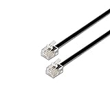 AISENS A143-0319 - Cable de teléfono (6P4C, M-M, 2 m) Color Negro