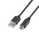 AISENS A107-0050 - Cable USB 2.0 para Carga Rápida (hasta 3 amperios, para Dispositivos con Conector USB Tipo C, 0.5 m) Color Negro