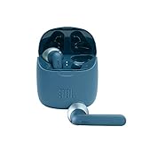 JBL Tune 225 TWS Auriculares intraaurales True Wireless con Bluetooth, Sonido Pure Bass y modo Dual Connect, hasta 25 hrs de música con estuche de carga, azul