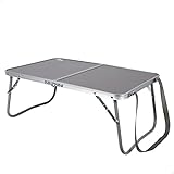 AKTIVE 63015 - Портативний складаний стіл для кемпінгу з ручкою для зручного транспортування, маленькі столики для пікніка, розміри 60 x 40 x 25.5 см, легкий алюміній, аксесуари для кемпінгу