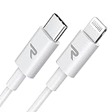 RAMPOW USB C til Lightning-kabel [Apple MFi-certificeret] iPhone 12 iPhone 11 Type C-kabel Strømforsyning 18W 3A, Kompatibel med iPhone 12/11 / X/XS MAX/XR/8, iPad Pro 10.5/12.9, iPad Air-2M Hvid