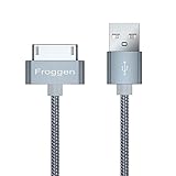 Froggen Cable de Datos USB, Cable de sincronización y nylon carga USB de 30 pines Compatible con iPhone 4/4s iPhone 3G/3GS Compatible con Pad 1/2/3 Pod