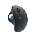 Бездротова трекболова миша Logitech ERGO M575 - легке керування великим пальцем, точність і плавність відстеження, ергономічний дизайн, для Windows, ПК і Mac, з Bluetooth і USB - чорний