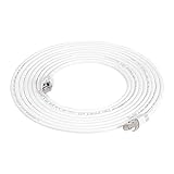 Amazon Basics - Cable para internet Ethernet Gigabit de banda ancha RJ45 Cat 7, color blanco, 4.5 m
