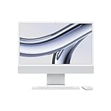 Apple 2023 iMac Ordenador de Mesa Todo en uno con Chip M3: CPU de 8 núcleos, GPU de 10 núcleos, Pantalla Retina 4,5K de 24 Pulgadas, 8 GB de Memoria, 512 GB de SSD, Accesorios a Juego, Plata