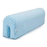 protector cuna barrera cama - protector cama anticaida, infantil protector pared cama niños (azul, 70 cm)
