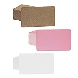 300pcs 89x52mm Blank Cards, Graffiti Business Cards, Word Note Cards, Creative Hard Cardboard Cards (Pink/White/Kraft Paper)