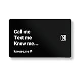 KNOW.EE | NFC vizitka | Prilagodite in pošljite svojo vizitko prek mobilnega telefona | Združljivo s katero koli napravo (črna)