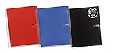 Miquelrius - Paket 3 zvezkov The Original Notebook, 8 barvnih črt, neprozoren polipropilenski ovitek, velikost A4 (210 x 297 mm), 4 luknje, 200 listov 70 g/m², mreža 5 mm