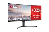 LG 35WN65C-B - 35-inch Curved Ultrawide Ultrawide Monitor, 3440x1440, VA LED, 21:9, HDMIx2, DPx1, USB-Ax3, HDR10, 2x7W Speakers, 1ms, 100Hz, Adjustable Tilt, Color Black