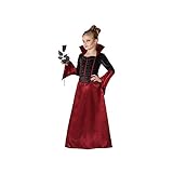 Atosa disfraz vampiresa niña infantil drácula elegante 5 a 6 años
