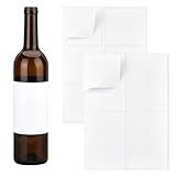 PandaHall 100 Etiquetas de Vino en Blanco 2 Tamaños Etiqueta Blanca Mate Etiquetas Adhesivas para Botellas de Vino para Imprimir Inyección de Tinta para Vino Casero Boda Cóctel Fiesta