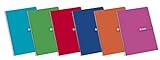 Enri Cuadernos A5, Tapa Dura, 80 Hojas, Cuadrícula 4x4, Pack 5 unidades, Surtido colores aleatorios