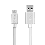 MaGeek 3.0m Cable Micro USB Sincroniza y Carga para Samsung, HTC, Sony, Motorola, LG, Google, Nokia etc.(Blanco)