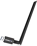 Maxesla WiFi Adaptador AC 1200Mbps USB WiFi Receptor Dual Band 2.4G/5GHz, WiFi Antena para PC Desktop Laptop Tablet, Soporta Windows XP/Vista/7/8/10, Mac OS X (WiFi USB 5dBi)