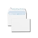Caja de 500 sobres blancos C6 114 x 162 80 g/m2 banda de protección