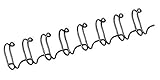 Fellowes CRC53261 - Pack de 100 canutillos tipo wire, doble espiral, paso 3:1', 34 agujeros, 8 mm, negro